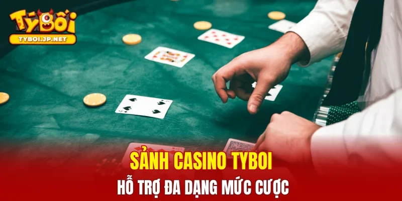 Sảnh casino TYBOI hỗ trợ đa dạng mức cược
